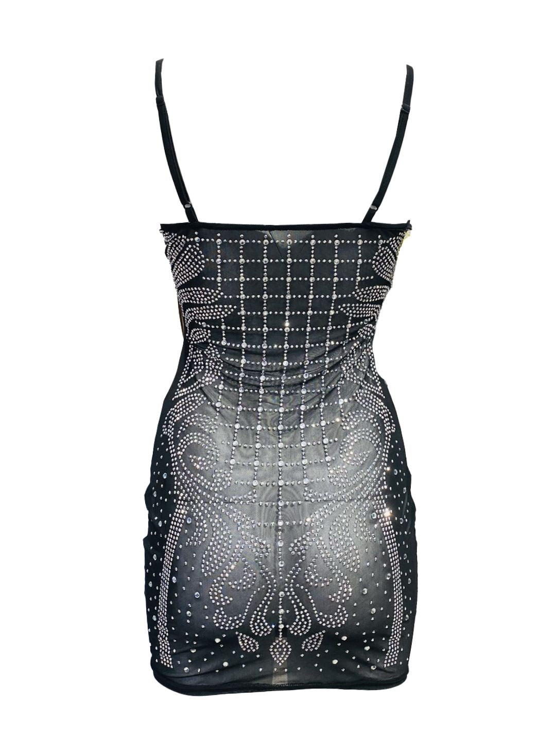 ABITO CORTO STRASS TRASPARENTE 733177
