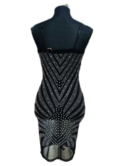 ABITO CORTO STRASS TRASPARENTE 735650