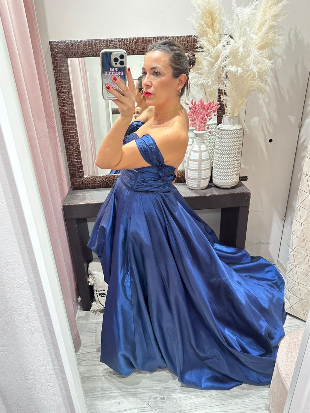 ASYMMETRIC CEREMONIAL DRESS NIGHT BLUE 272