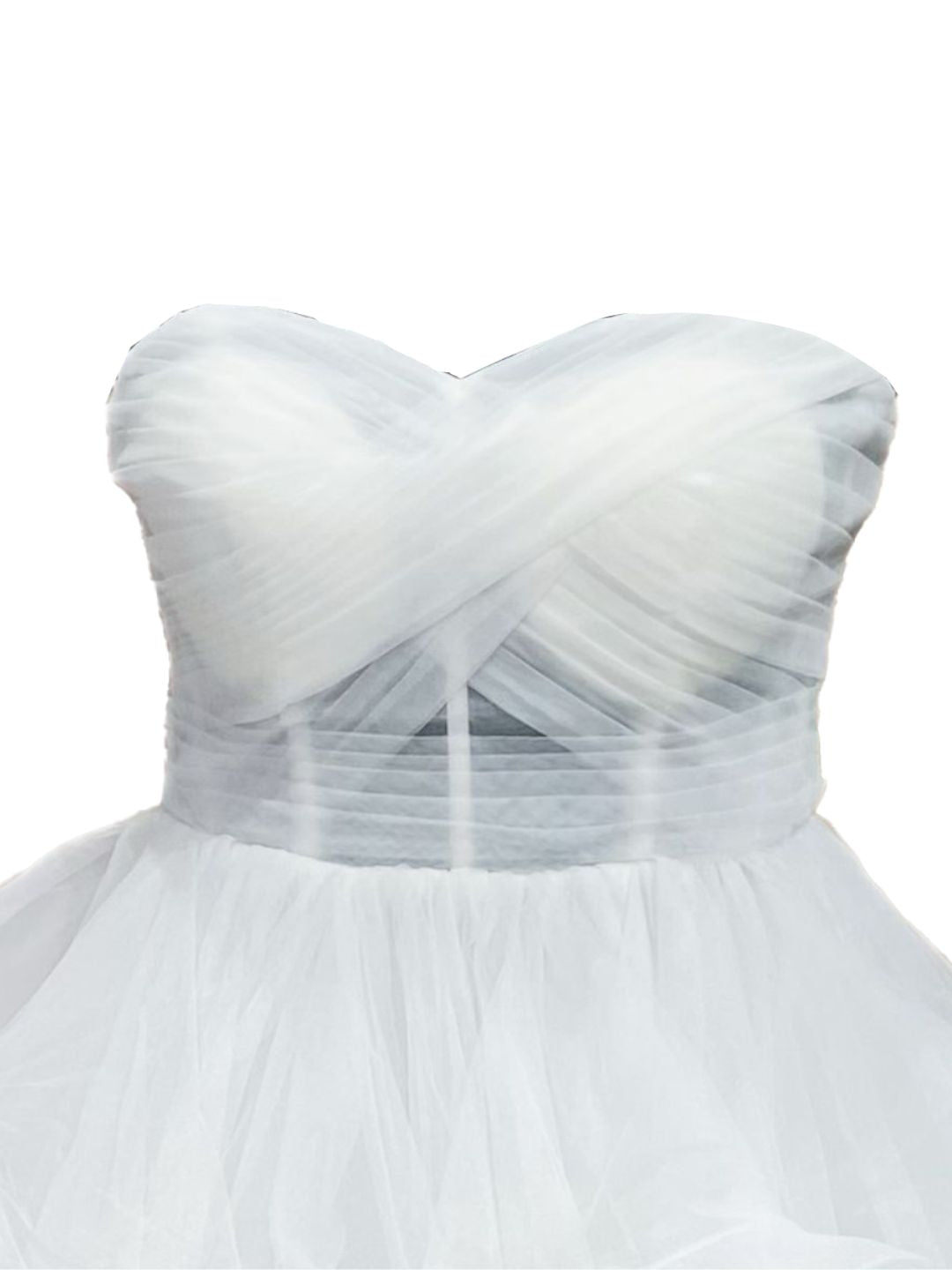 ABITO DA CERIMONIA CORTO TULLE BIANCO 905