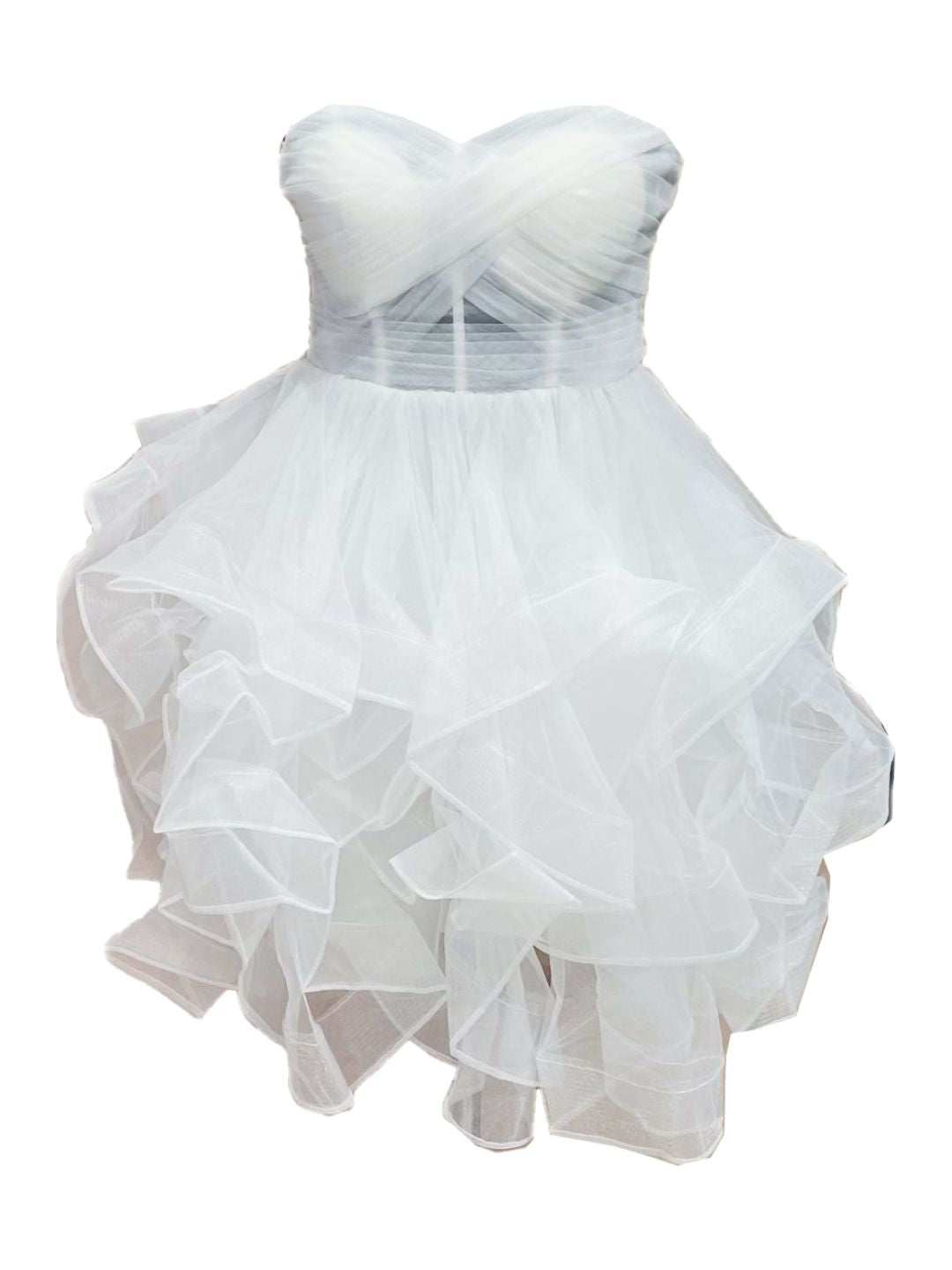 ABITO DA CERIMONIA CORTO TULLE BIANCO 905