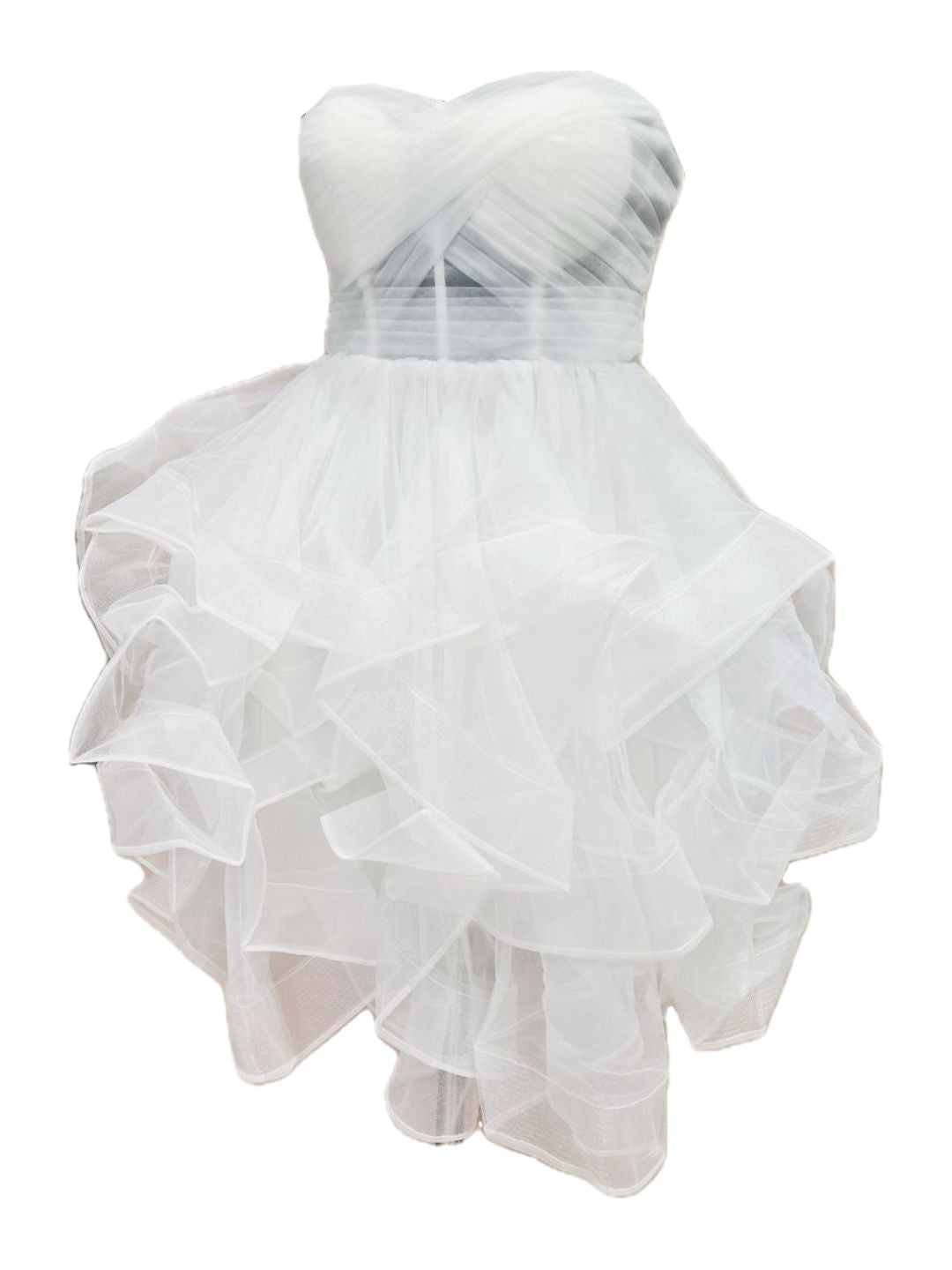 ABITO DA CERIMONIA CORTO TULLE BIANCO 905