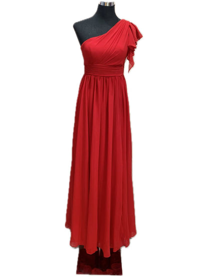 ABITO DA CERIMONIA MONO SPALLA ROSSO 3034