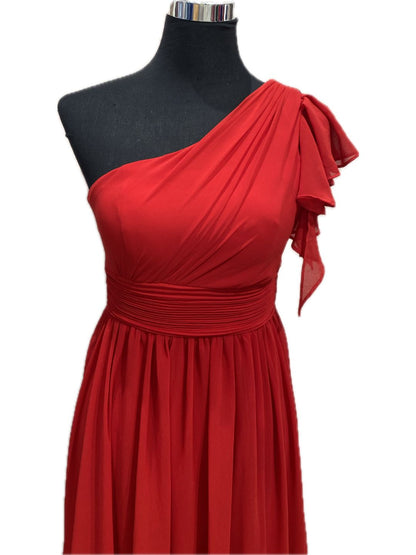 ABITO DA CERIMONIA MONO SPALLA ROSSO 3034