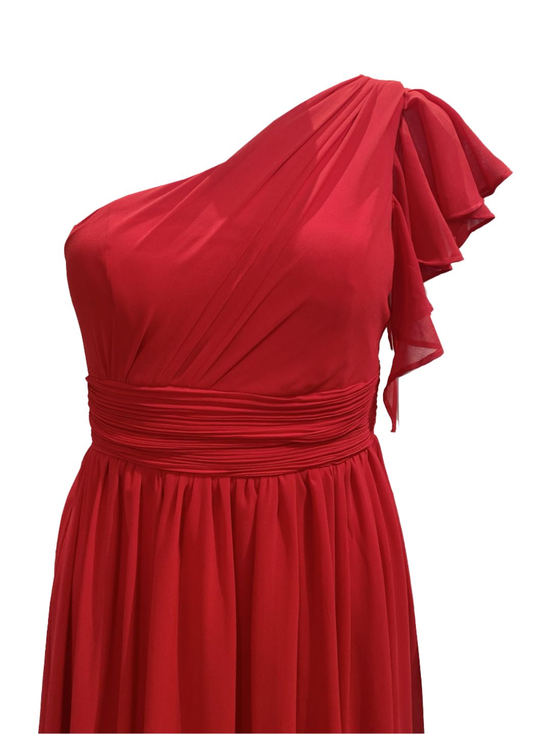 ABITO DA CERIMONIA MONO SPALLA ROSSO 3034