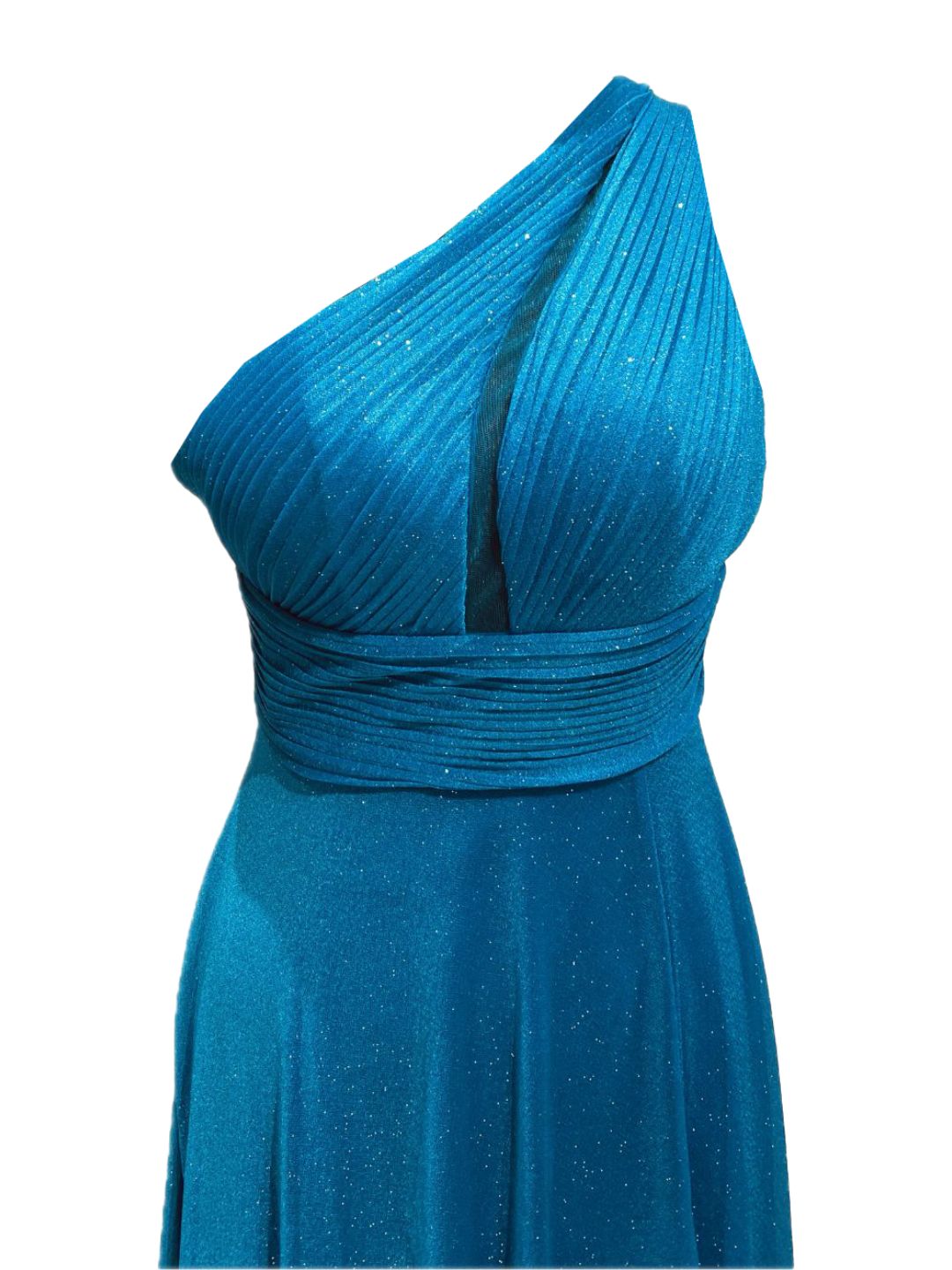 Petrol One-Shoulder Formal Dress A35