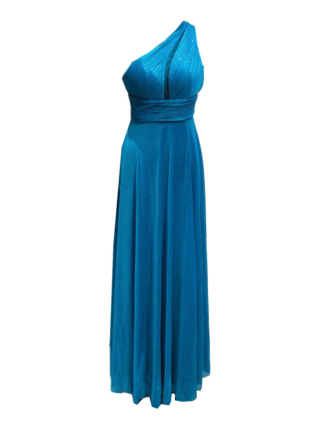 Petrol One-Shoulder Formal Dress A35
