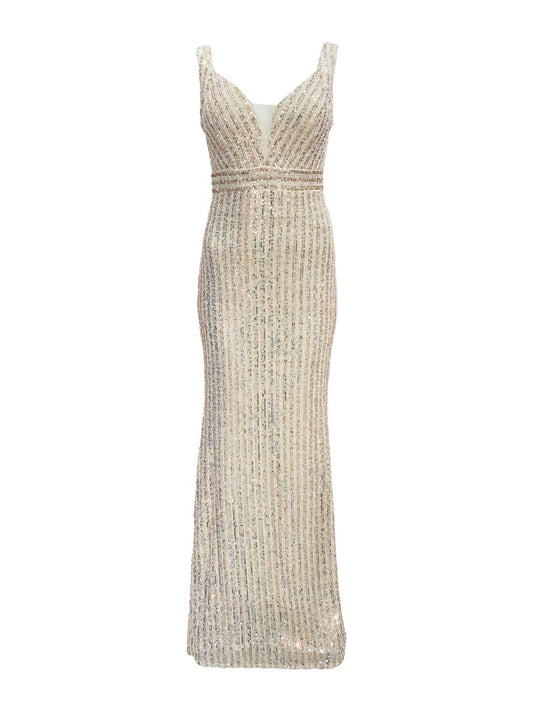 ELEGANT ROSE GOLD SEQUIN DRESS 18757