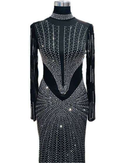 ABITO LUNGO CON STRASS 6326369-1