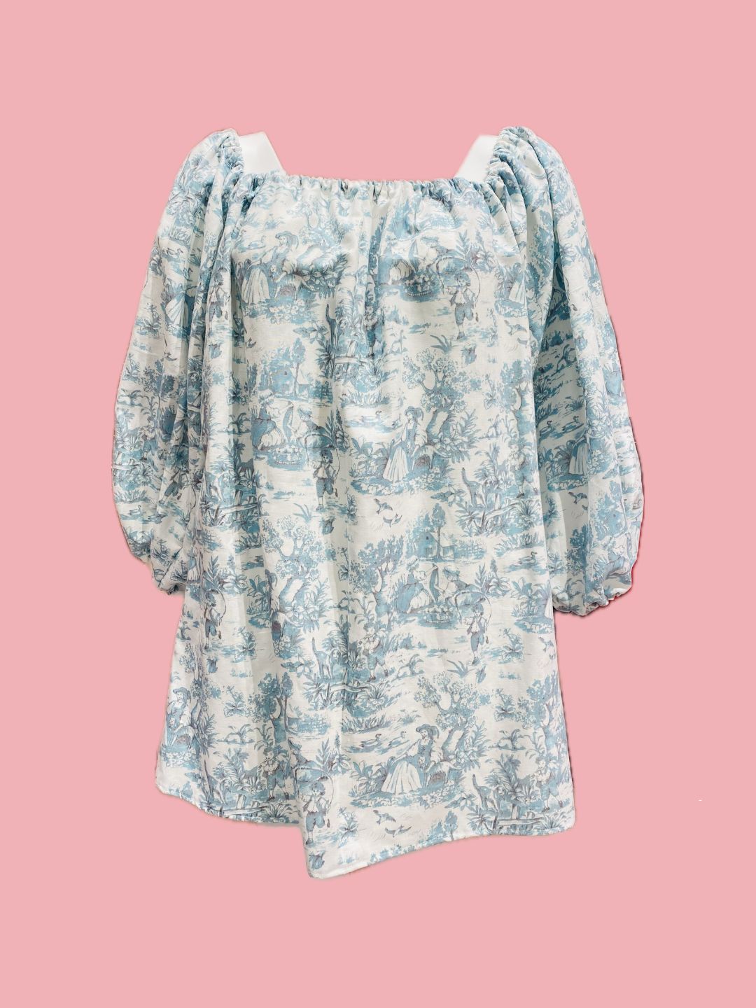 ABITO PUFFY Toile de Jouy Azzurro Ribes of LOVE