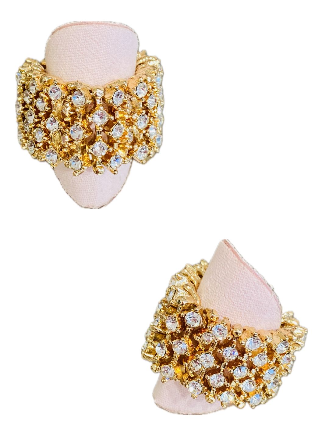 ANELLO STRASS FASCIA ELASTICIZZATO ORO 100824