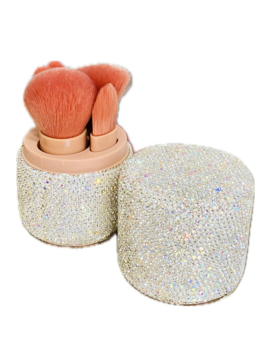 MINI COFANETTO STRASS CON SET 5 PENNELLI MAKE UP