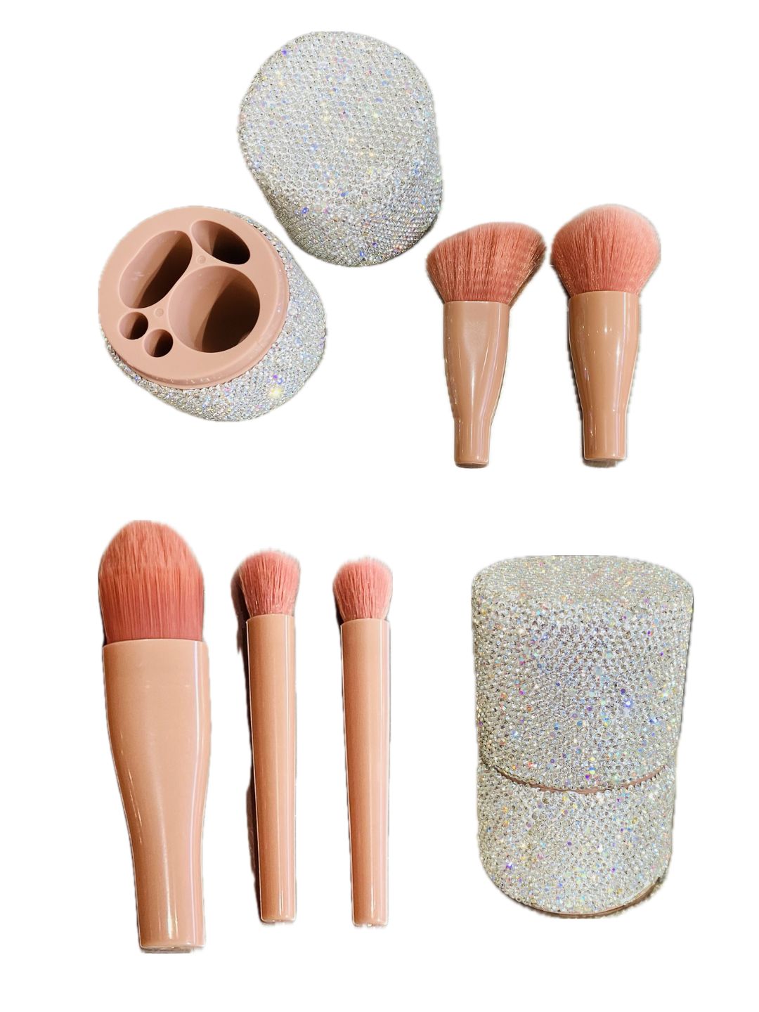 MINI COFANETTO STRASS CON SET 5 PENNELLI MAKE UP