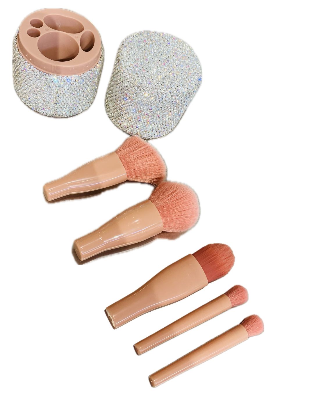 MINI COFANETTO STRASS CON SET 5 PENNELLI MAKE UP