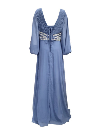Curvy Cobalt Blue Ceremony Dress 706