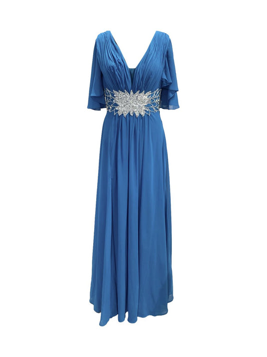 Abito Cerimonia Curvy Petrolio 6603