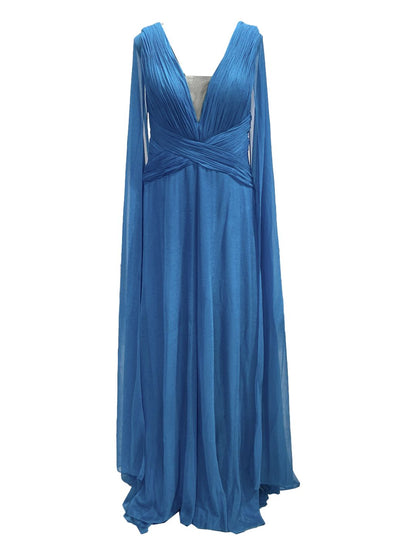 Abito Cerimonia Curvy Petrolio 707