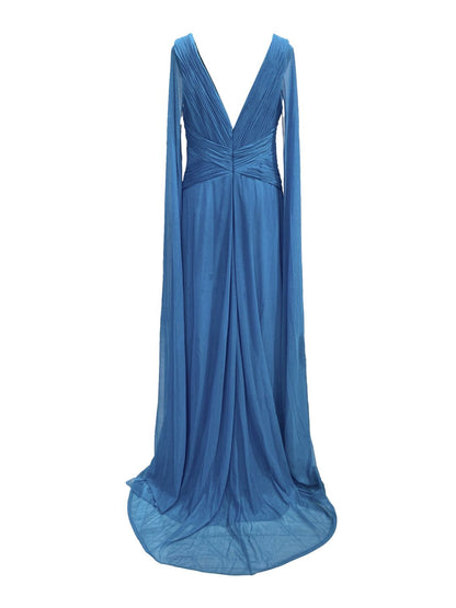 Abito Cerimonia Curvy Petrolio 707