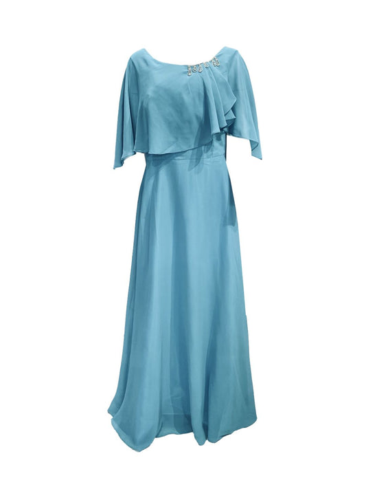 Curvy Cobalt Blue Ceremony Dress 706