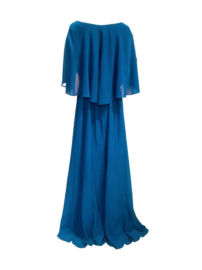 Curvy Cobalt Blue Ceremony Dress 706