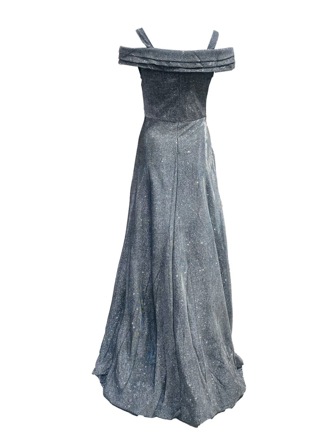 Abito Cerimonia Dritto Glitterato Grigio 8982