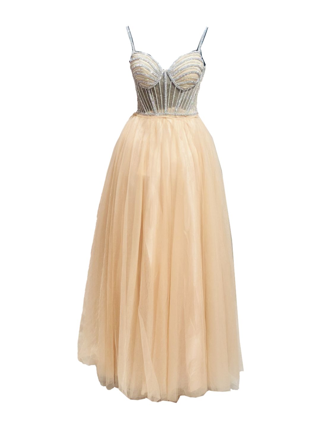 Abito Cerimonia convertibile inTulle Rosa Pesca 6619S