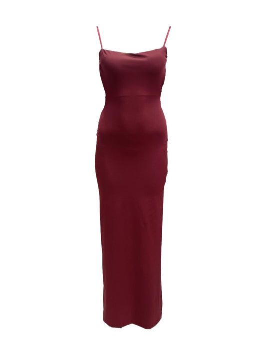 Abito Lungo Aderente Bordeaux 9960
