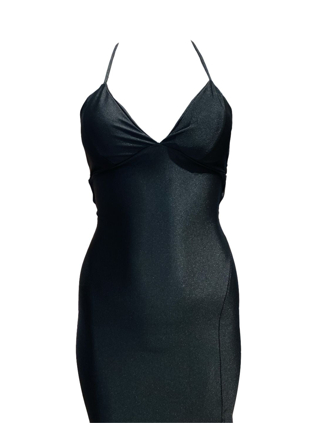 Abito Lungo Aderente Nero 12943