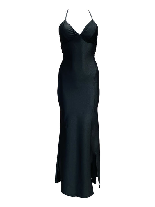 Abito Lungo Aderente Nero 12943