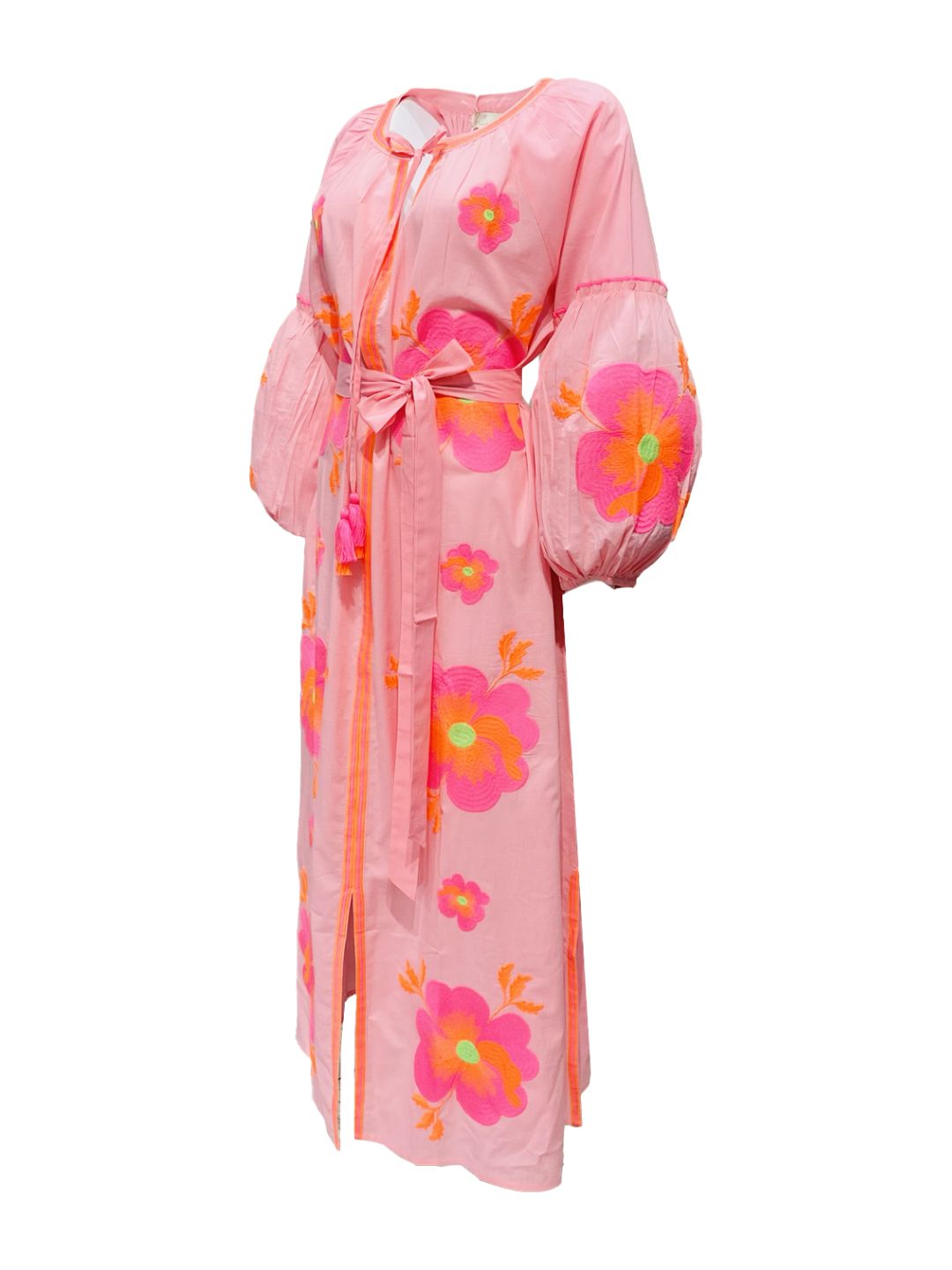 Abito Lungo Ricamato in Cotone Boho-Chic Mod.2