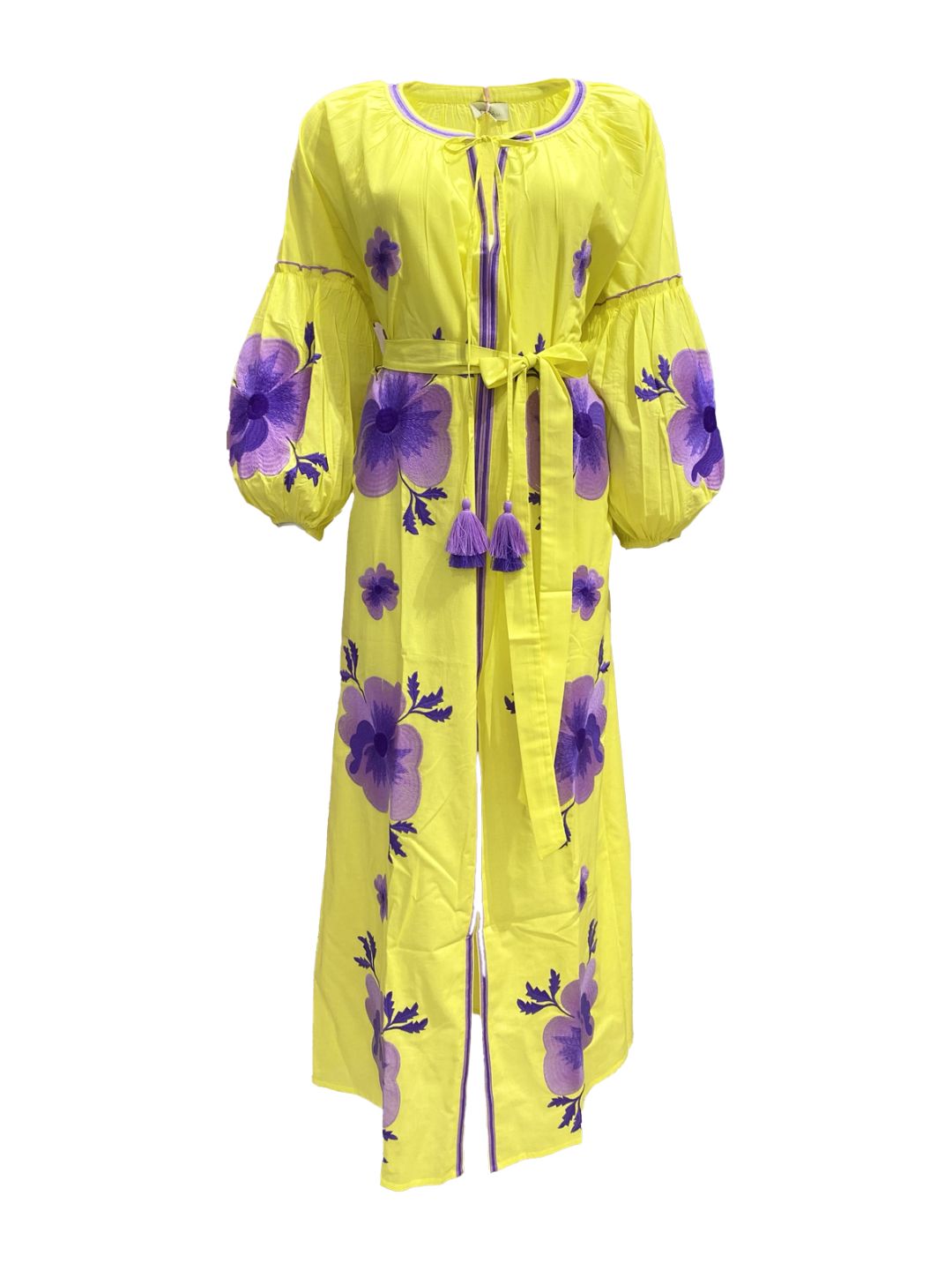 Abito Lungo Ricamato in Cotone Boho-Chic Mod.5