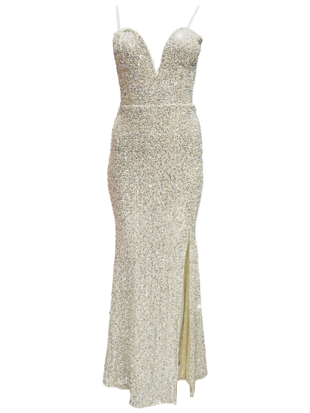 Abito Pailettes Argento 013414