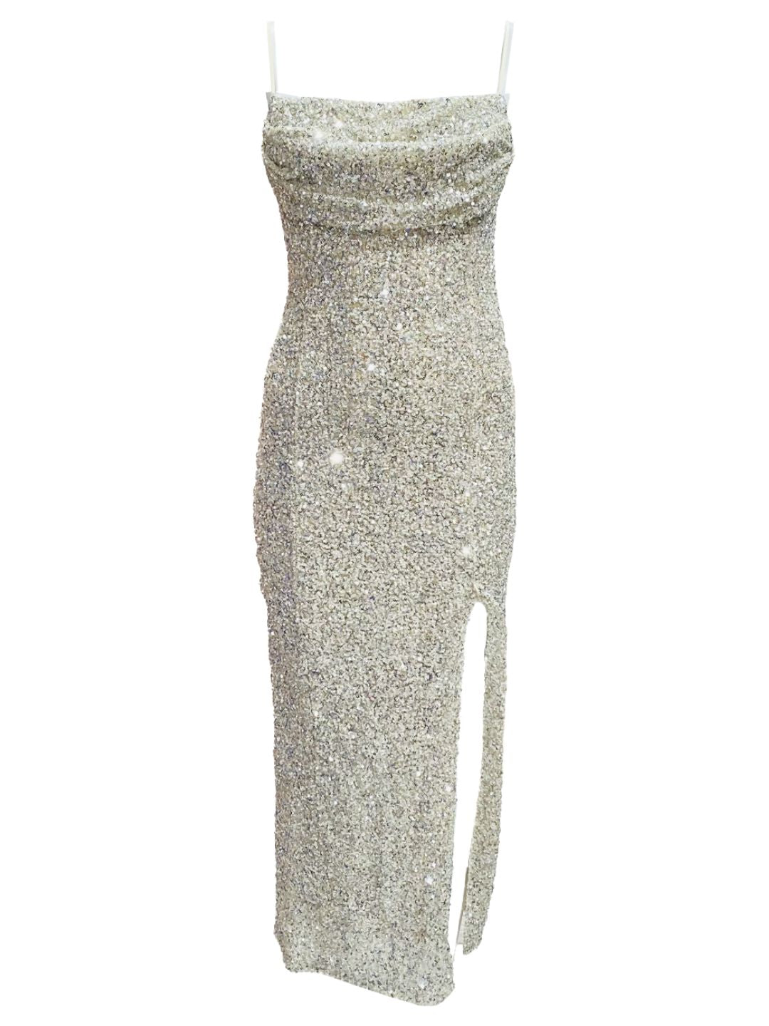 Abito Pailettes Argento 13064