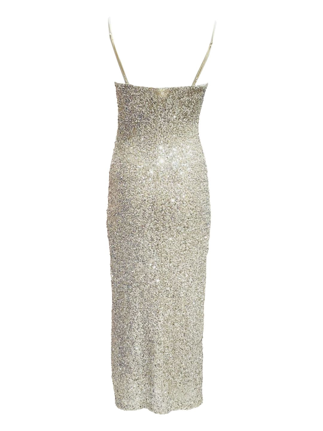 Abito Pailettes Argento 13064