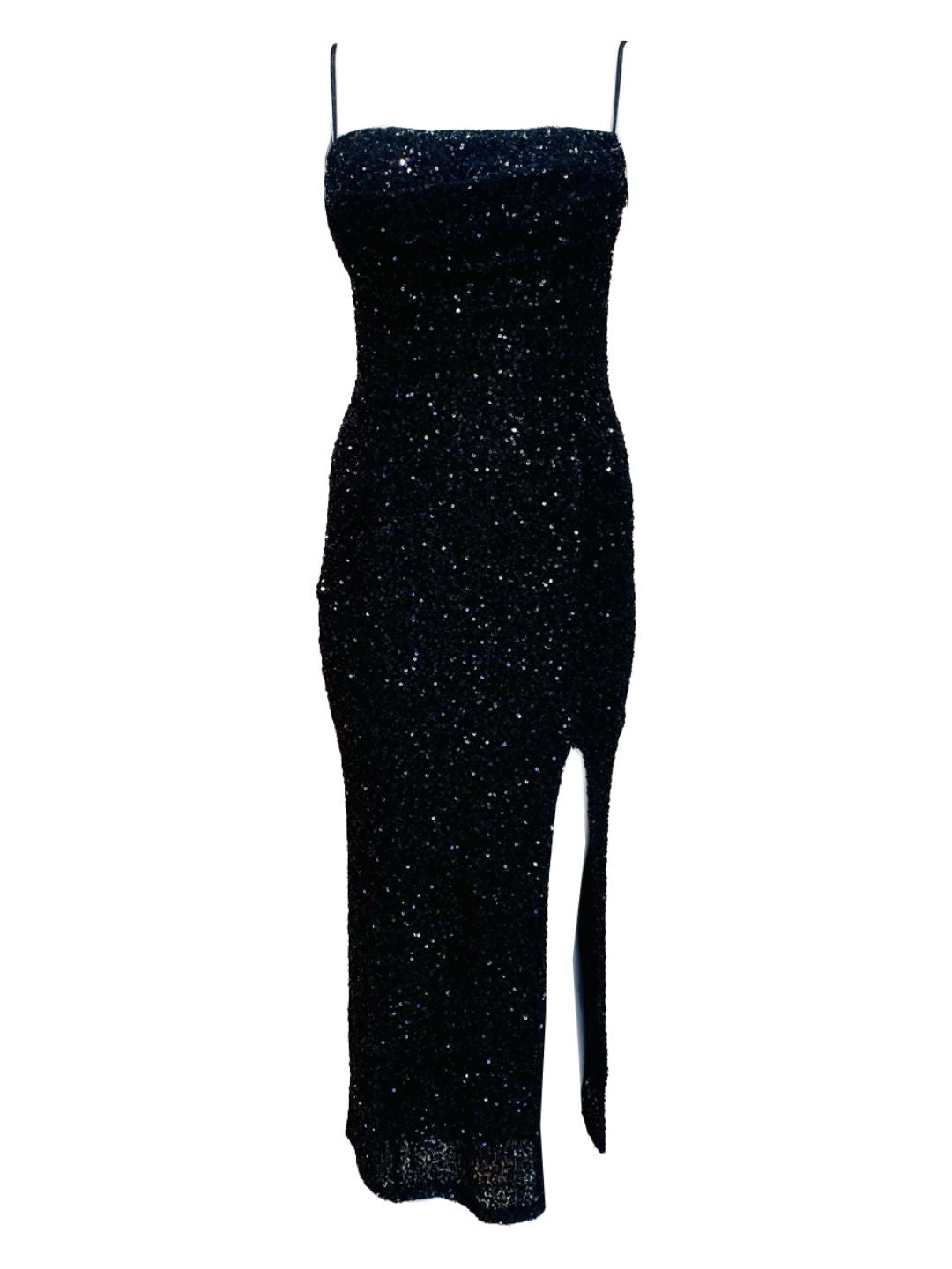 Abito Pailettes Nero 13064