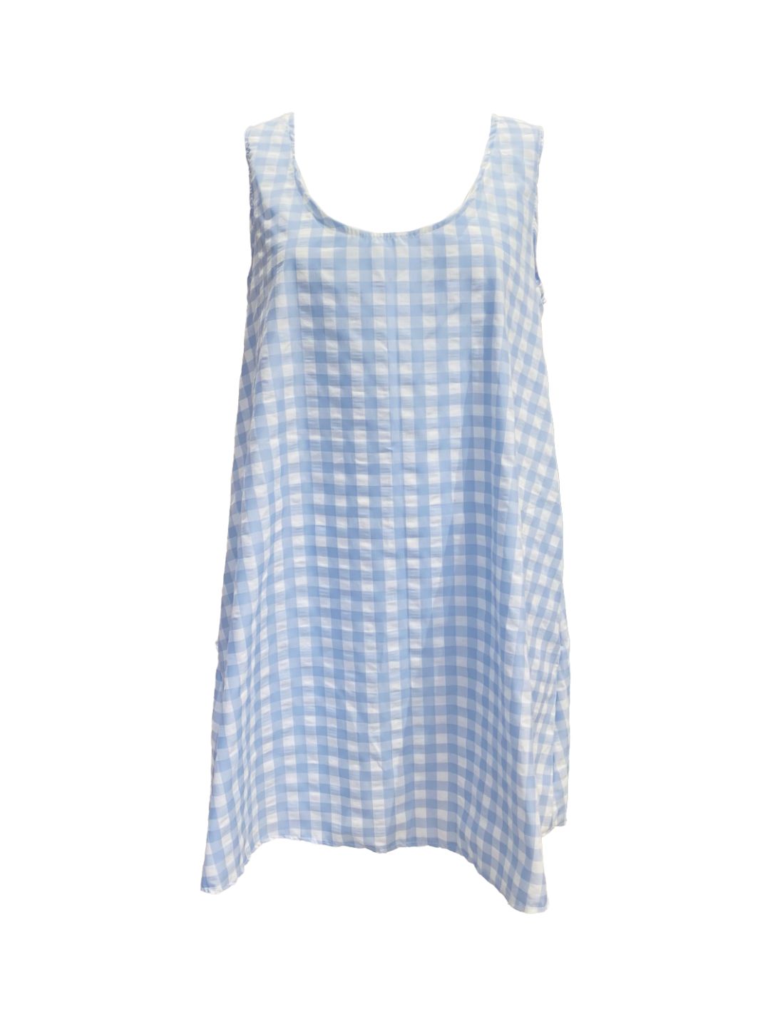 Abito Svasato Quadretti Azzurro Ribes of LOVE