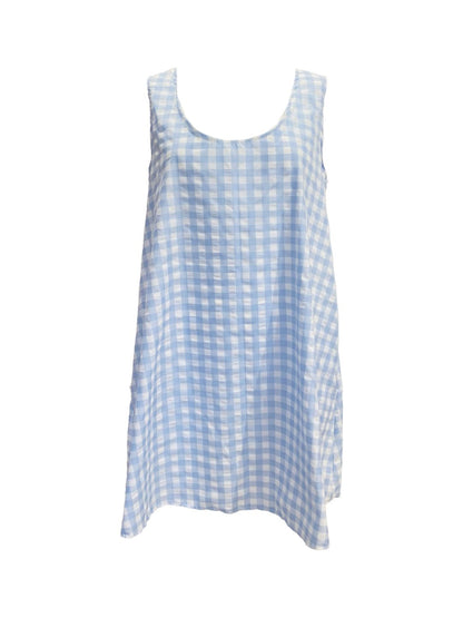 Abito Svasato Quadretti Azzurro Ribes of LOVE