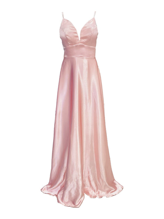 Abito da Cerimonia Simil Raso Rosa 108