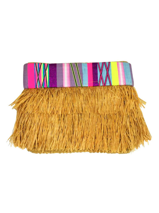 POCHETTE FRANGE RAFIA Le Pom Pom