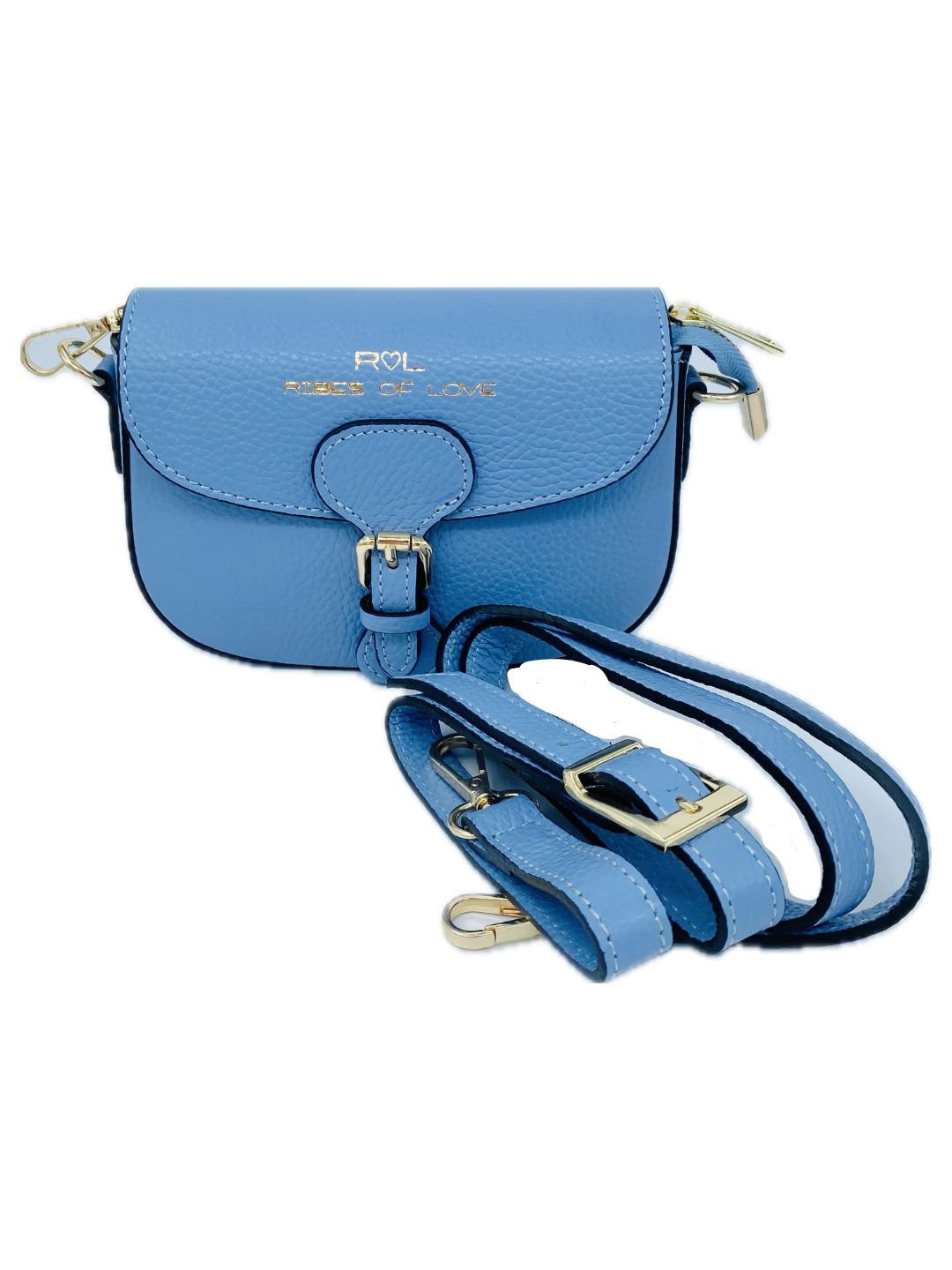 BORSA MINI CON FIBBIA AZZURRO 85809