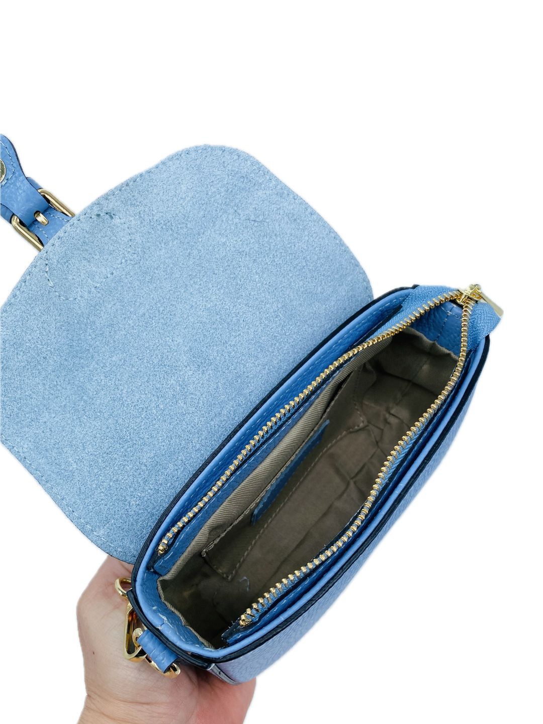 BORSA MINI CON FIBBIA AZZURRO 85809