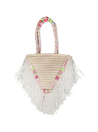 TRIANGLE BAG WITH FRINGES