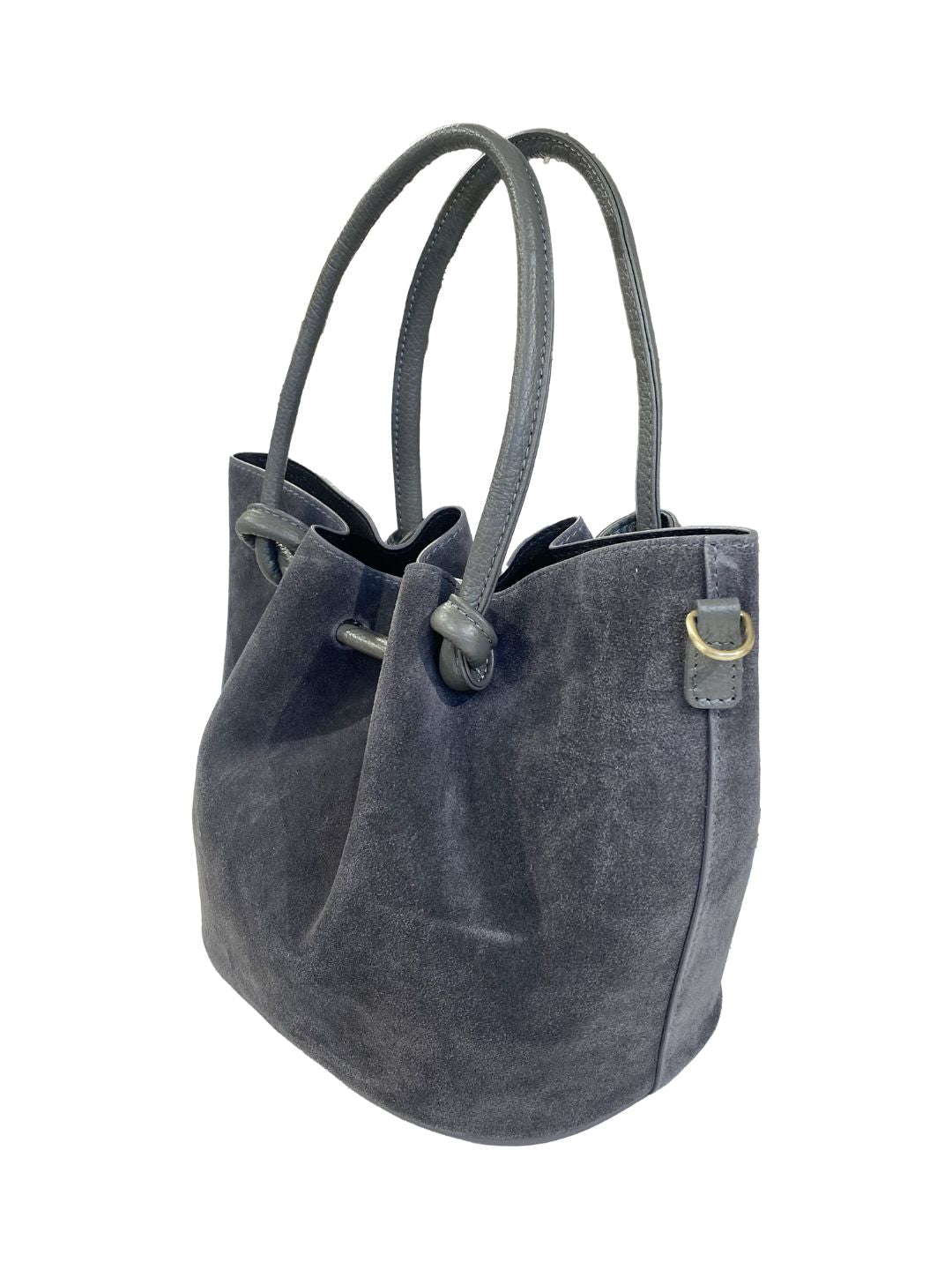 BORSA a Mano Suede Grigio Scuro 85988G