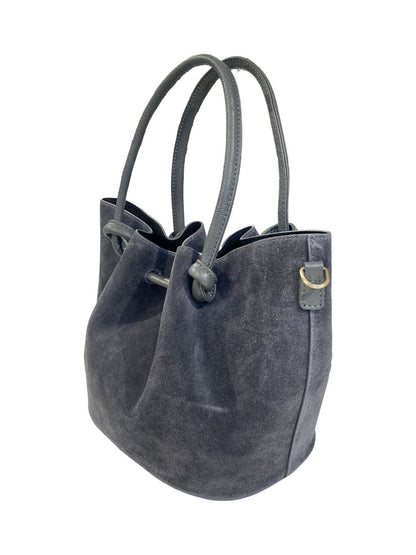 BORSA a Mano Suede Grigio Scuro 85988G