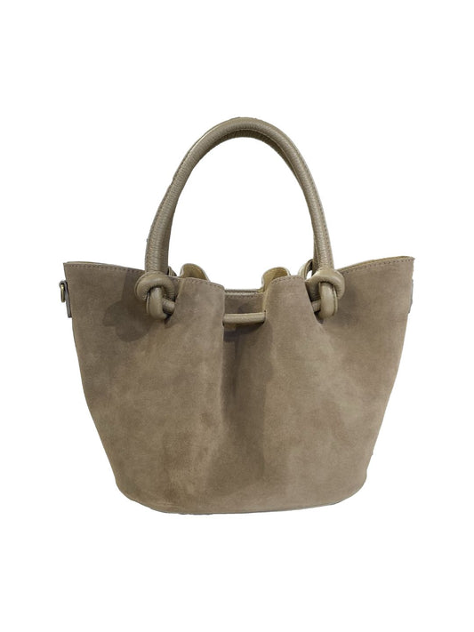 BORSA a Mano Suede Tortora Scuro 85988G
