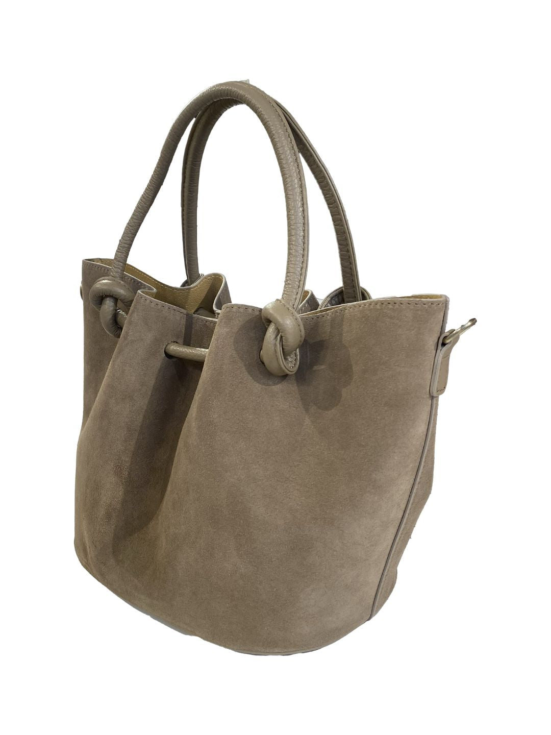BORSA a Mano Suede Tortora Scuro 85988G