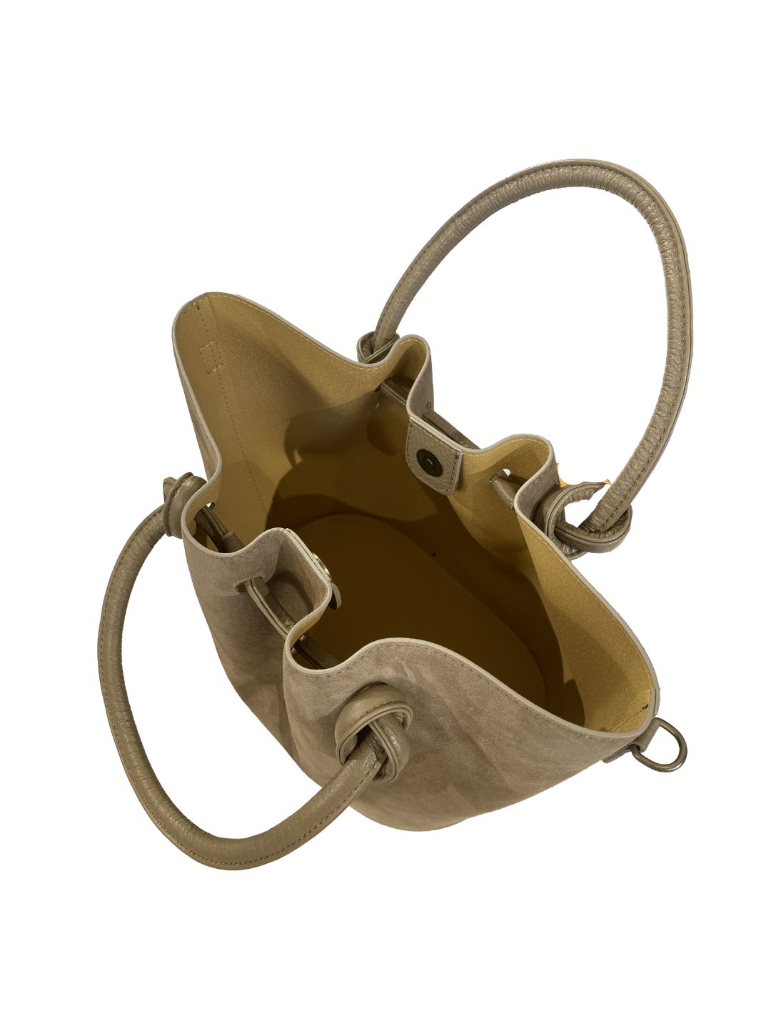 BORSA a Mano Suede Tortora Scuro 85988G