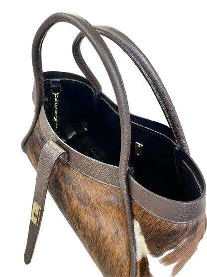 BORSA a Mano in pelle e Cavallino CA01