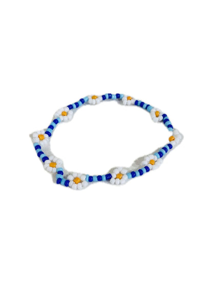 BRACCIALE  PERLINE COLORATE FIORI