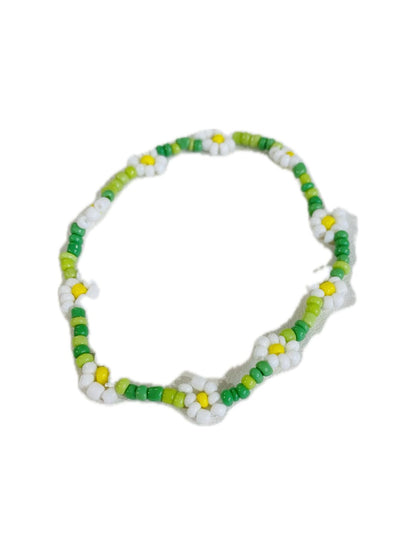 BRACCIALE  PERLINE COLORATE FIORI